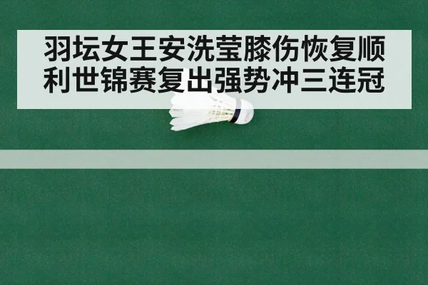 羽坛女王安洗莹膝伤恢复顺利世锦赛复出强势冲三连冠